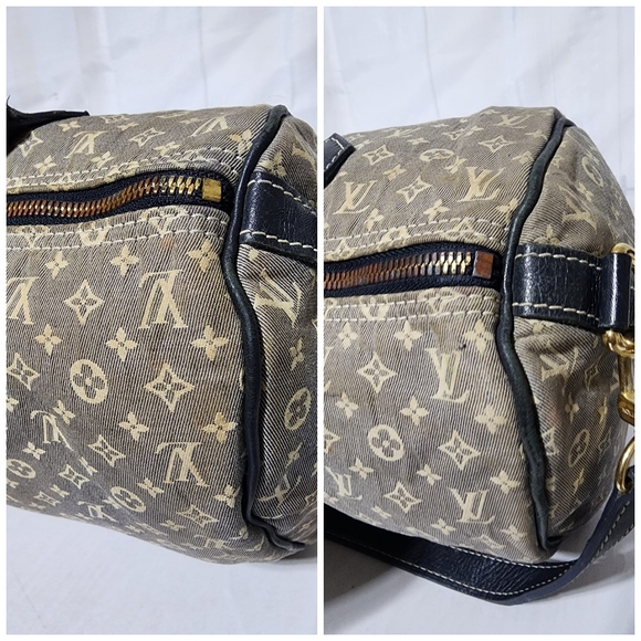 LOUIS VUITTON Encre Idylle Monogram Speedy 30 Bandouliere Satchel Bag Black/Grey - Picture 12 of 16